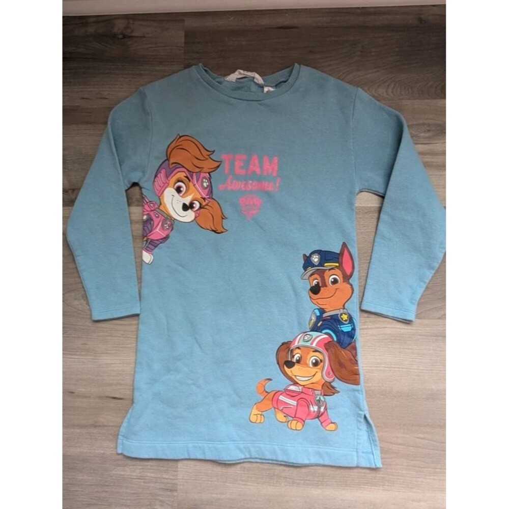 H&M Paw Patrol Sweatshirt Dress, 7Y (U1)